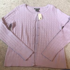 NWT lavender Eddie Bauer Cardigan